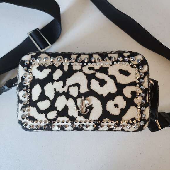 Jimmy Choo Studded Calf Hair Camera Bag "EUC" - Picture 1 of 16